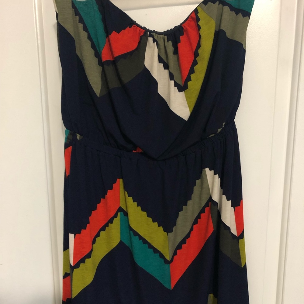 Strapless Navy Blue Dress